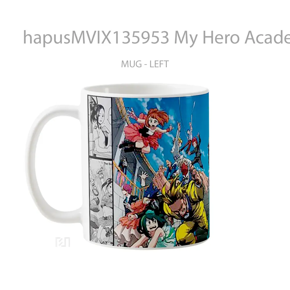 Mug My Hero Academia Characters Cover Cangkir Anime - All-side / Desain