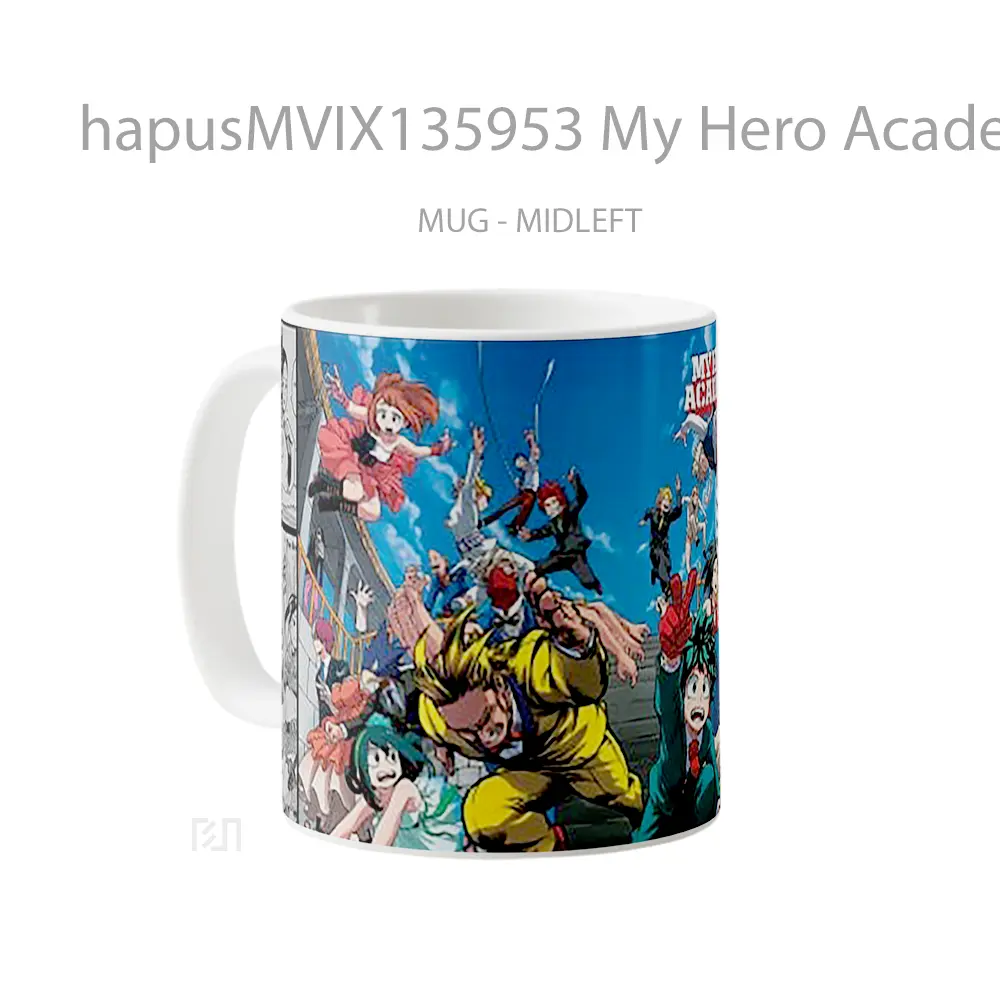 Mug My Hero Academia Characters Cover Cangkir Anime - All-side / Desain