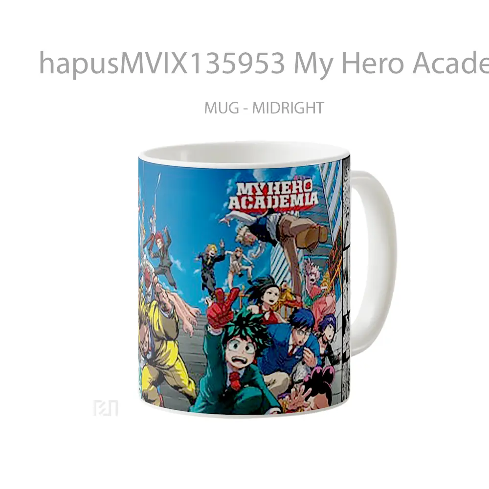 Mug My Hero Academia Characters Cover Cangkir Anime - All-side / Desain