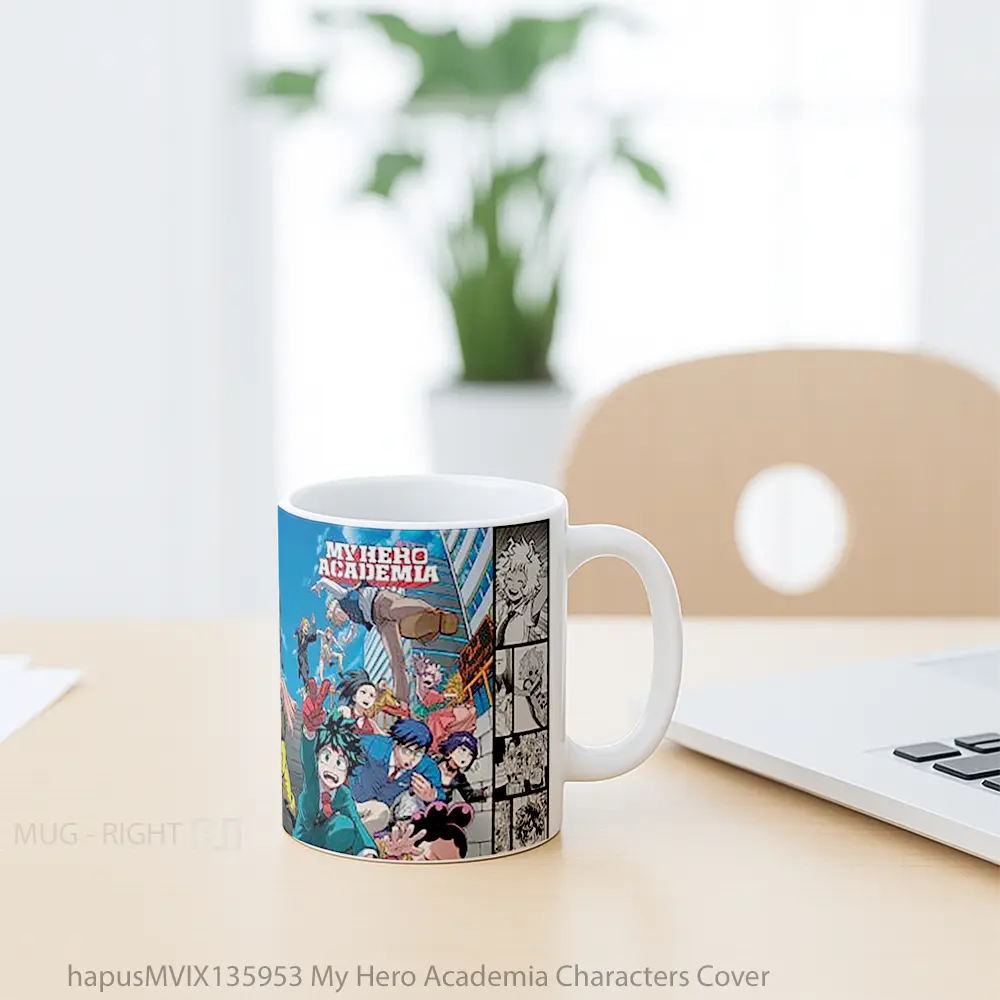 Mug My Hero Academia Characters Cover Cangkir Anime - All-side / Desain