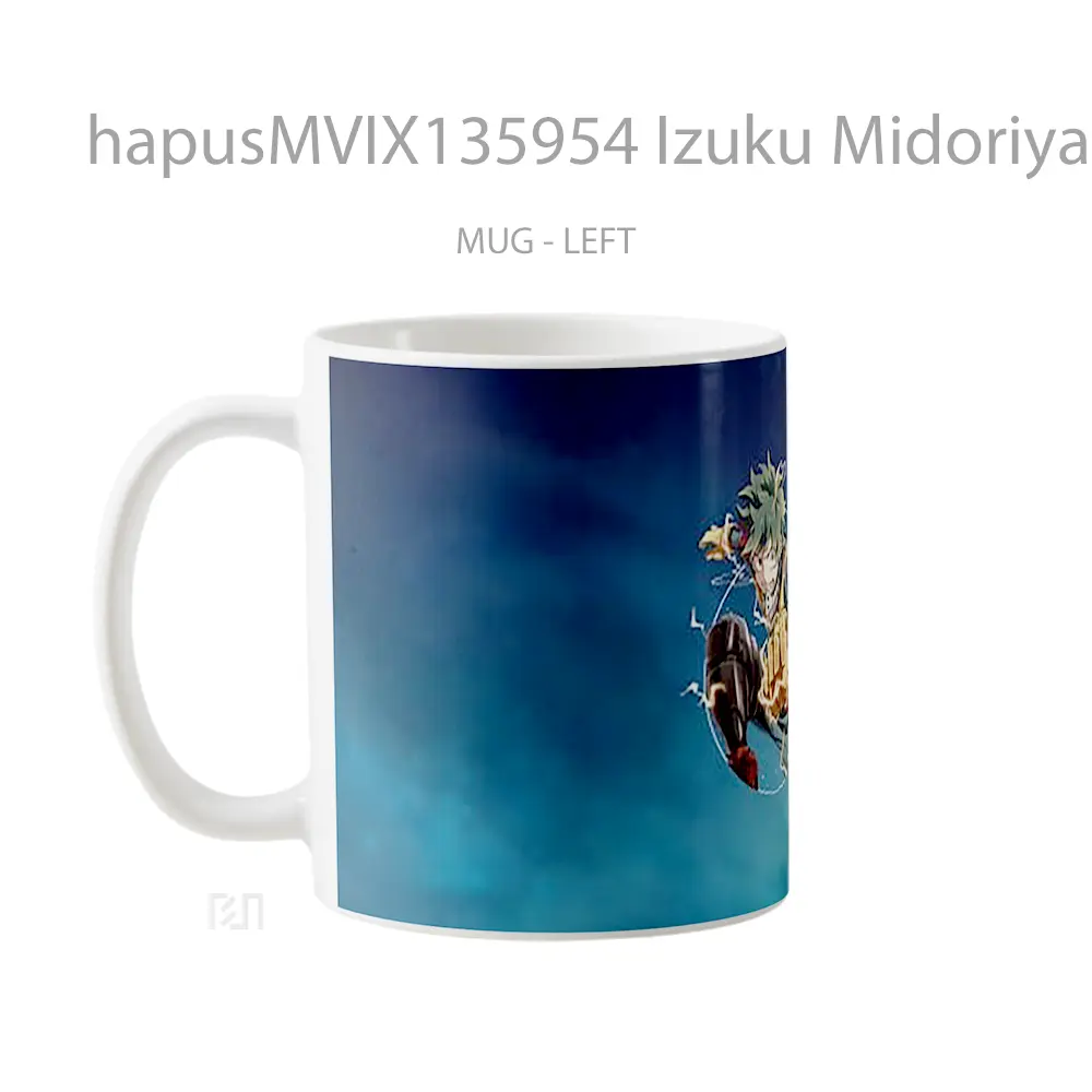 Mug Izuku Midoriya My Hero Academia V1 Cangkir Anime - All-side / Desain