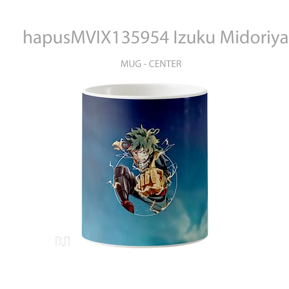 Mug Izuku Midoriya My Hero Academia V1 Cangkir Anime