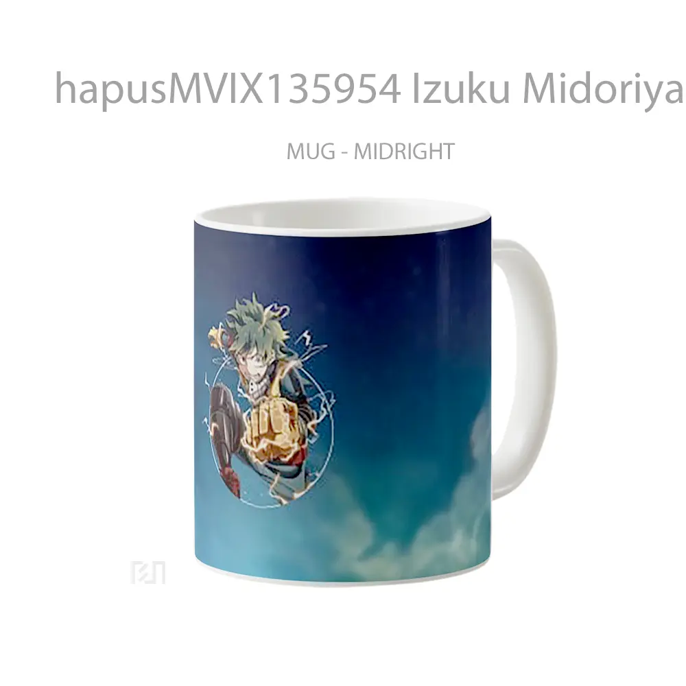 Mug Izuku Midoriya My Hero Academia V1 Cangkir Anime - All-side / Desain