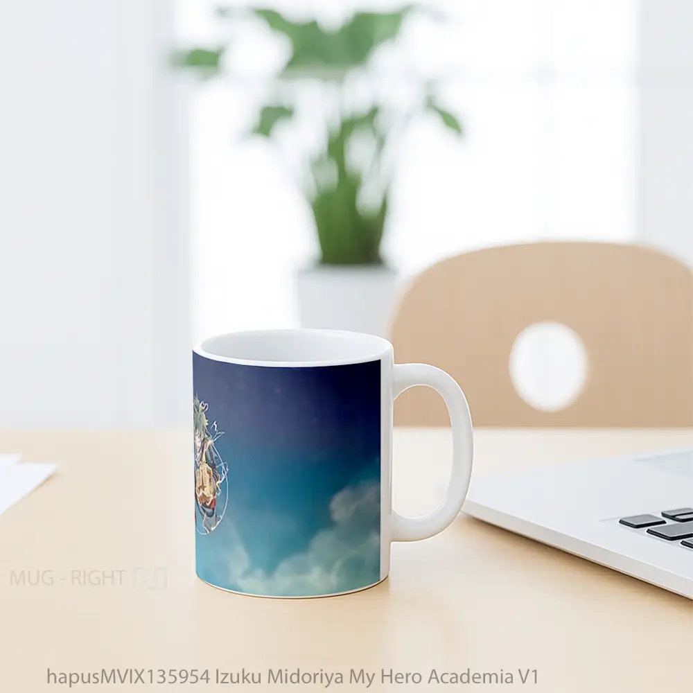 Mug Izuku Midoriya My Hero Academia V1 Cangkir Anime - All-side / Desain