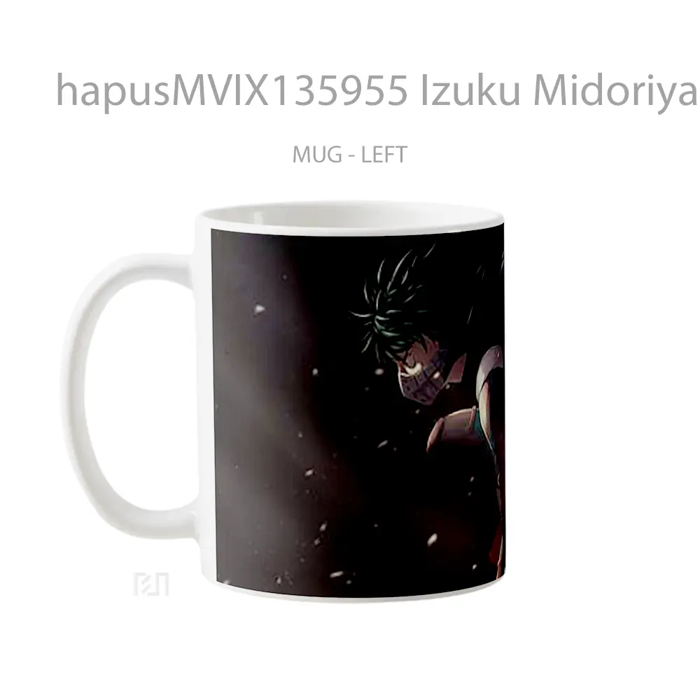 Mug Izuku Midoriya My Hero Academia V2 Cangkir Anime - All-side / Desain