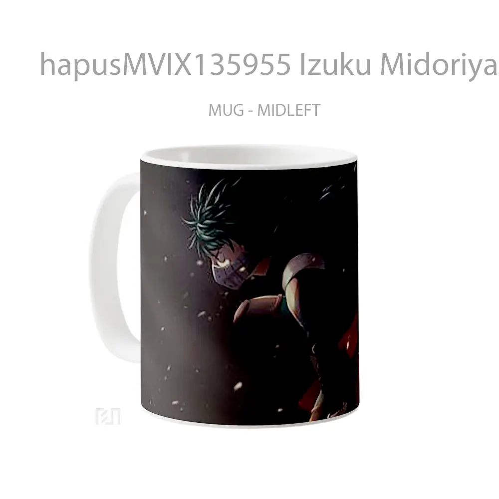 Mug Izuku Midoriya My Hero Academia V2 Cangkir Anime - All-side / Desain