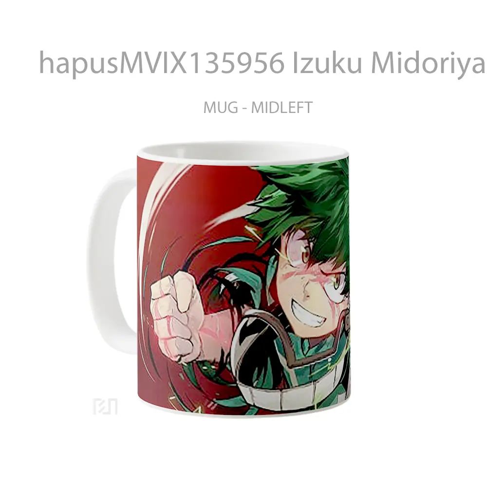 Mug Izuku Midoriya My Hero Academia V3 Cangkir Anime - All-side / Desain