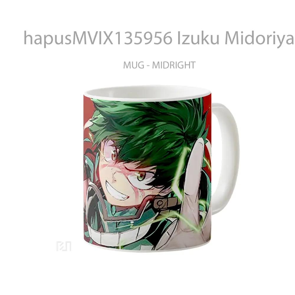 Mug Izuku Midoriya My Hero Academia V3 Cangkir Anime - All-side / Desain