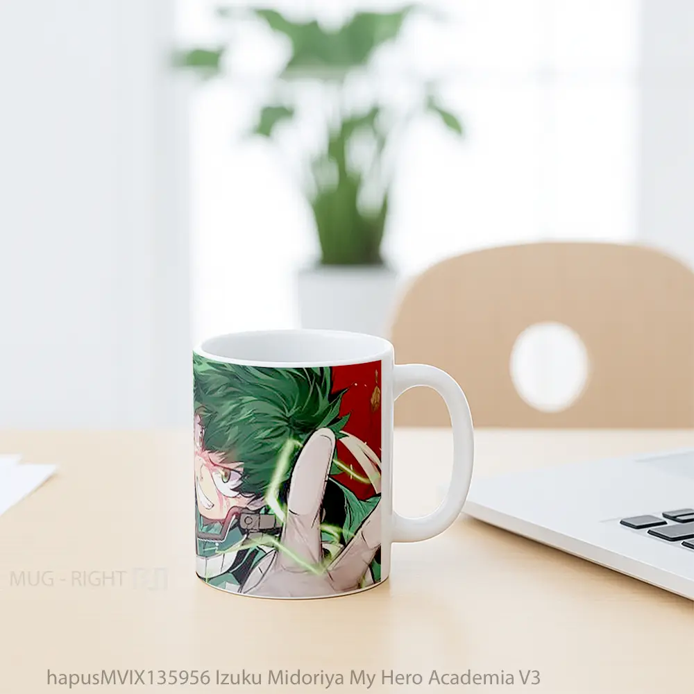 Mug Izuku Midoriya My Hero Academia V3 Cangkir Anime - All-side / Desain