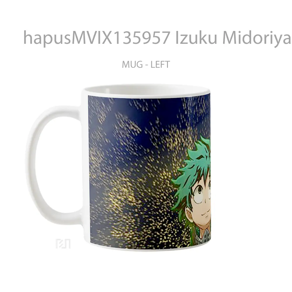 Mug Izuku Midoriya My Hero Academia V4 Cangkir Anime - All-side / Desain