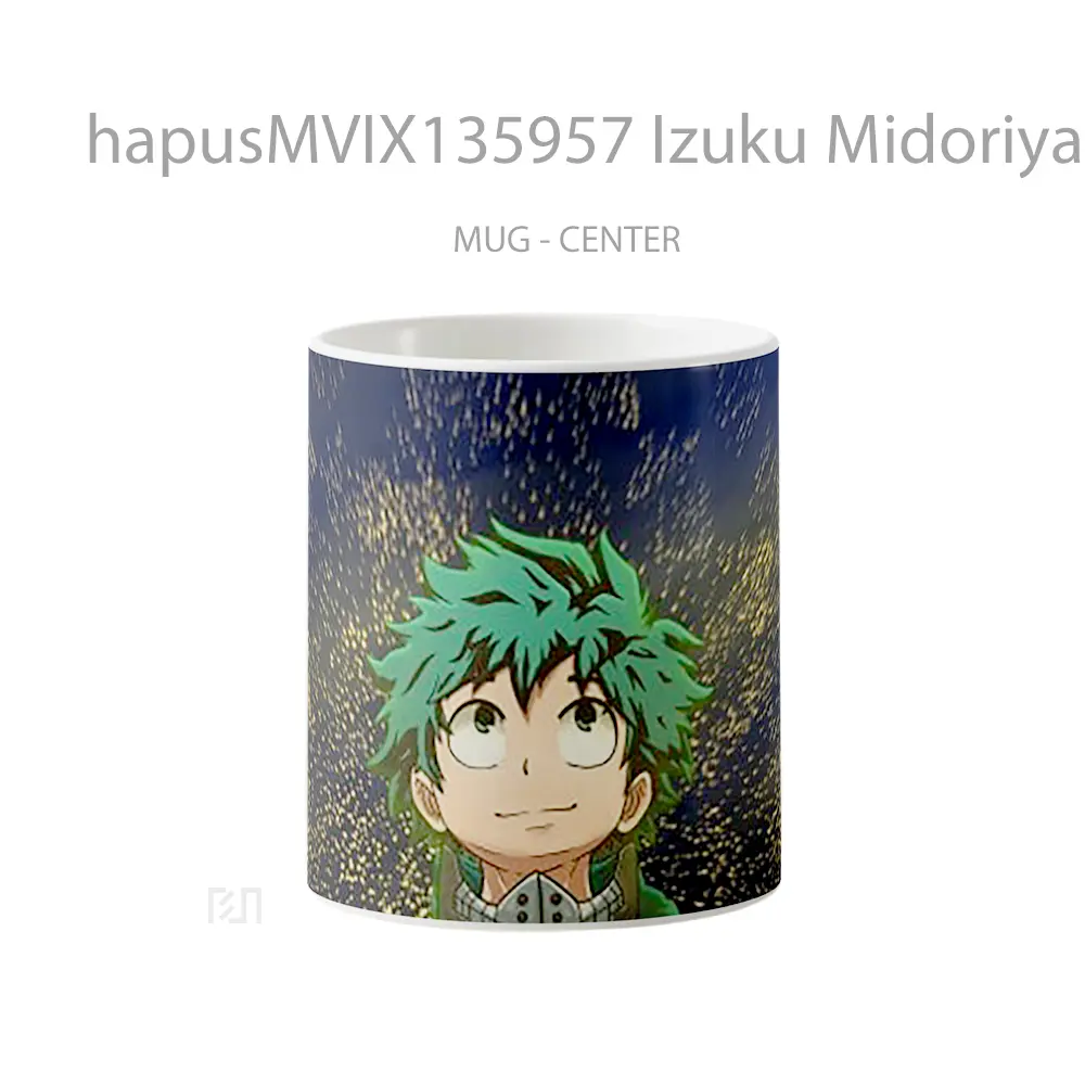 Mug Izuku Midoriya My Hero Academia V4 Cangkir Anime