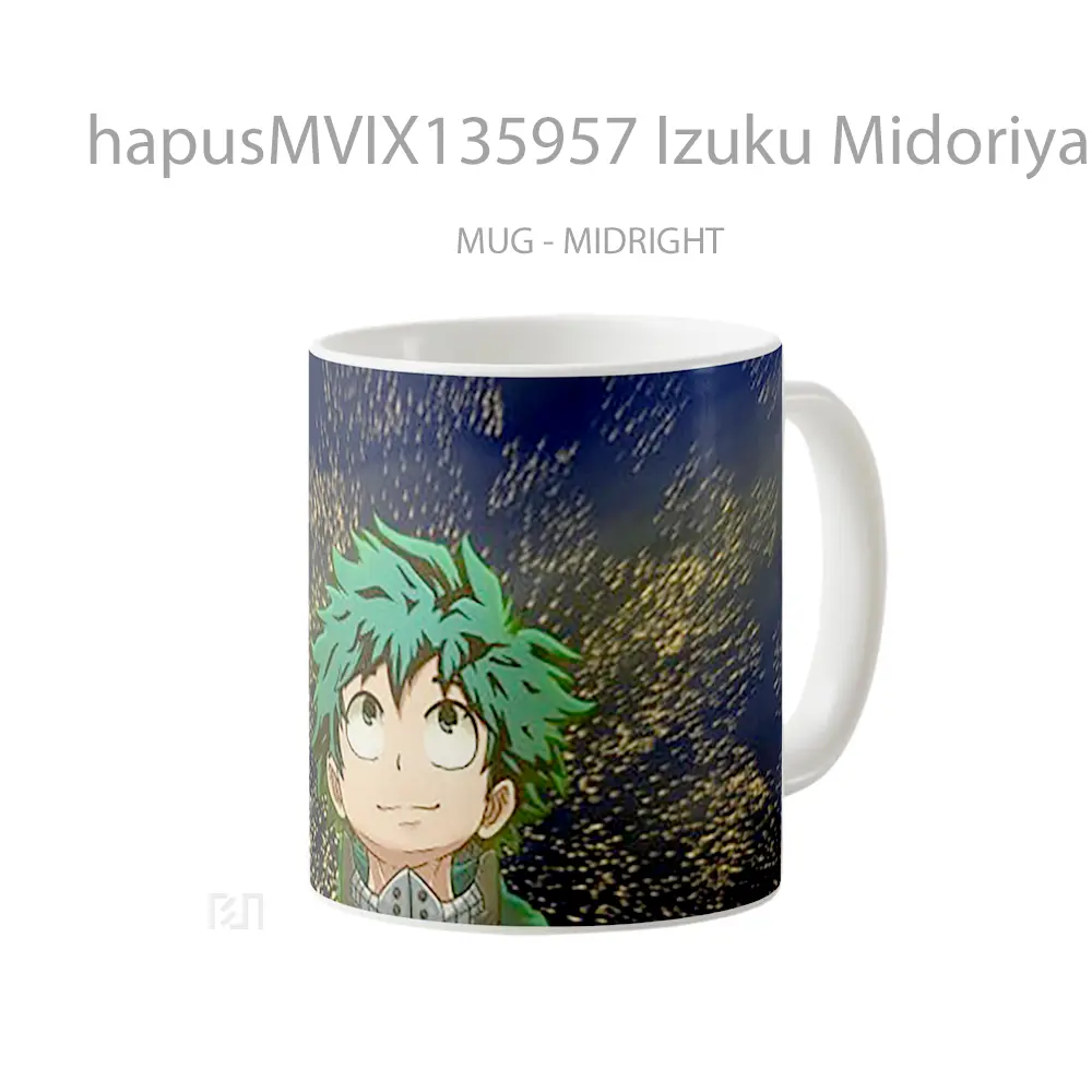 Mug Izuku Midoriya My Hero Academia V4 Cangkir Anime - All-side / Desain