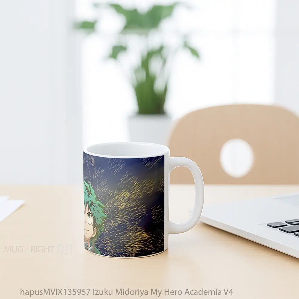 Mug Izuku Midoriya My Hero Academia V4 Cangkir Anime - All-side / Desain