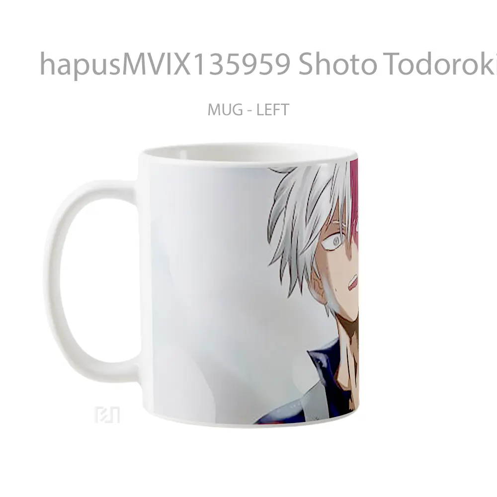Mug Shoto Todoroki My Hero Academia V4 Cangkir Anime - All-side / Desain