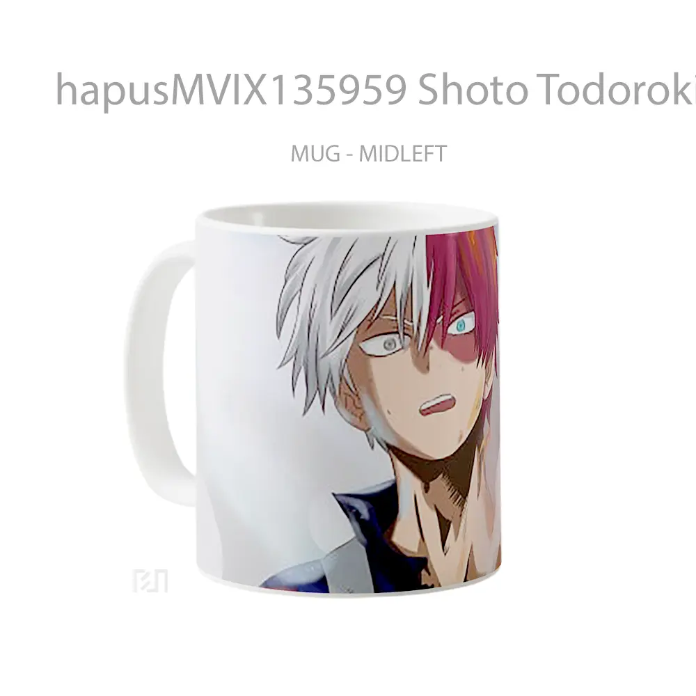 Mug Shoto Todoroki My Hero Academia V4 Cangkir Anime - All-side / Desain