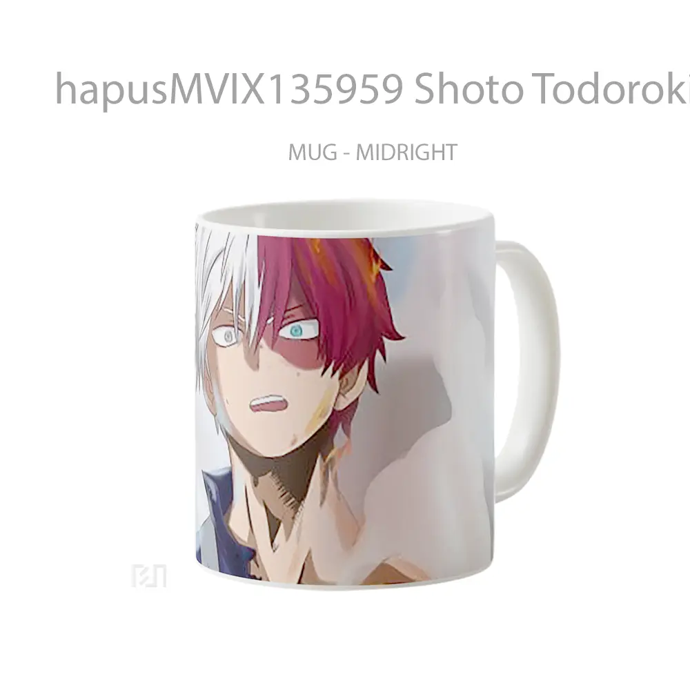 Mug Shoto Todoroki My Hero Academia V4 Cangkir Anime - All-side / Desain