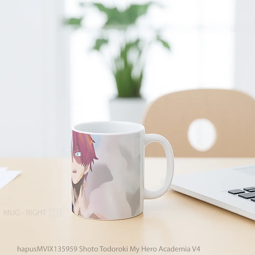 Mug Shoto Todoroki My Hero Academia V4 Cangkir Anime - All-side / Desain