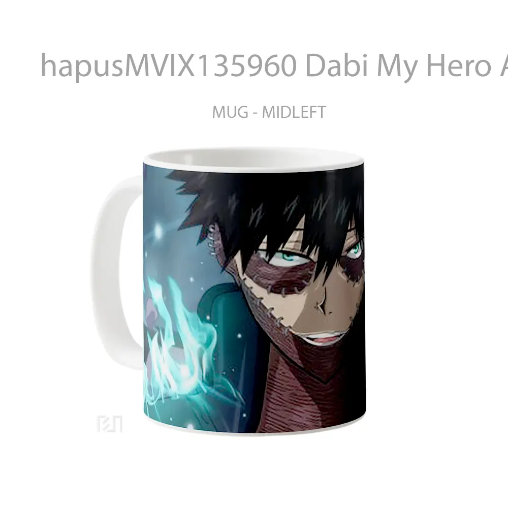 Mug Dabi My Hero Academia V2 Cangkir Anime - All-side / Desain