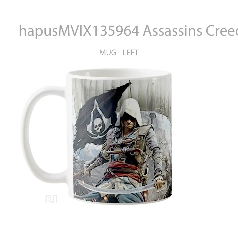 Mug Assassins Creed 4 Black Flag Cangkir Gamer - All-side / Desain