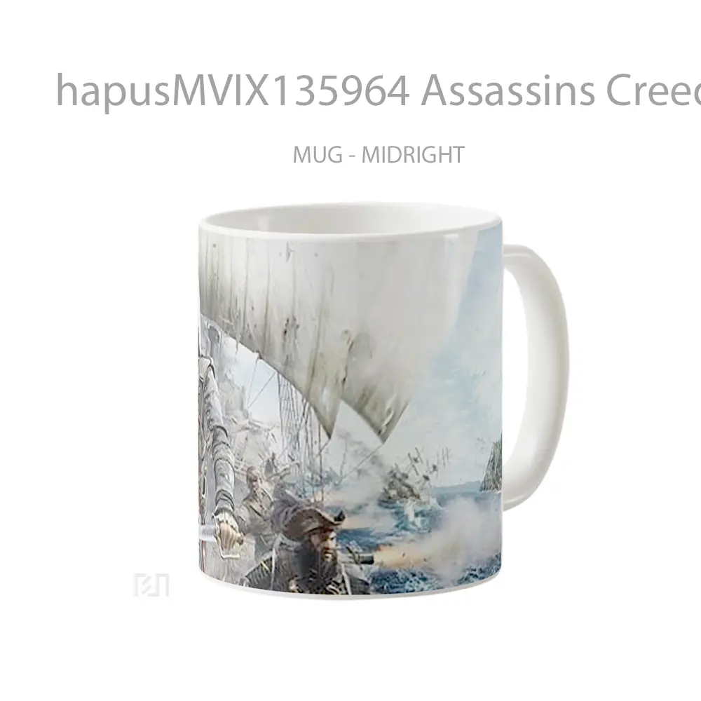 Mug Assassins Creed 4 Black Flag Cangkir Gamer - All-side / Desain