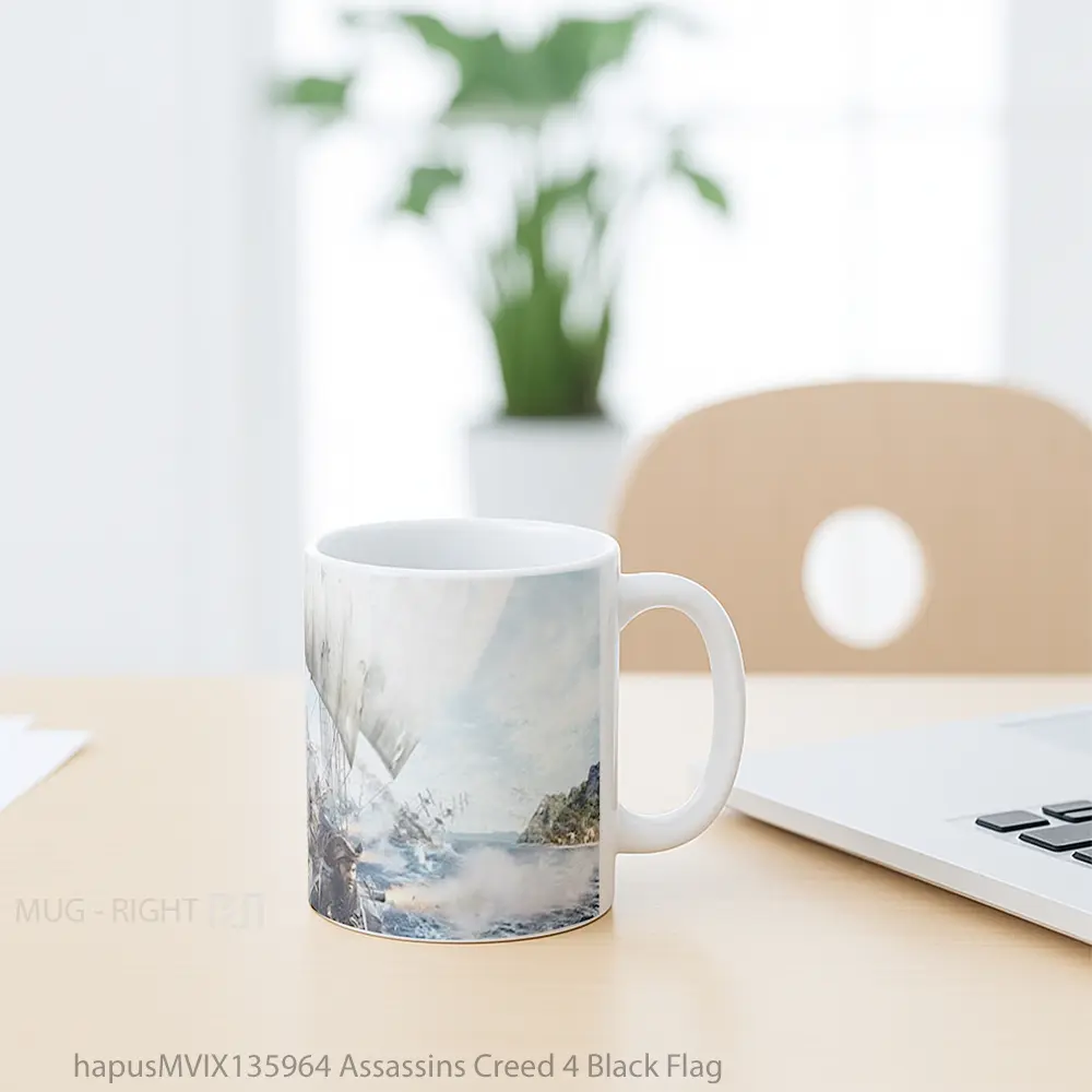 Mug Assassins Creed 4 Black Flag Cangkir Gamer - All-side / Desain