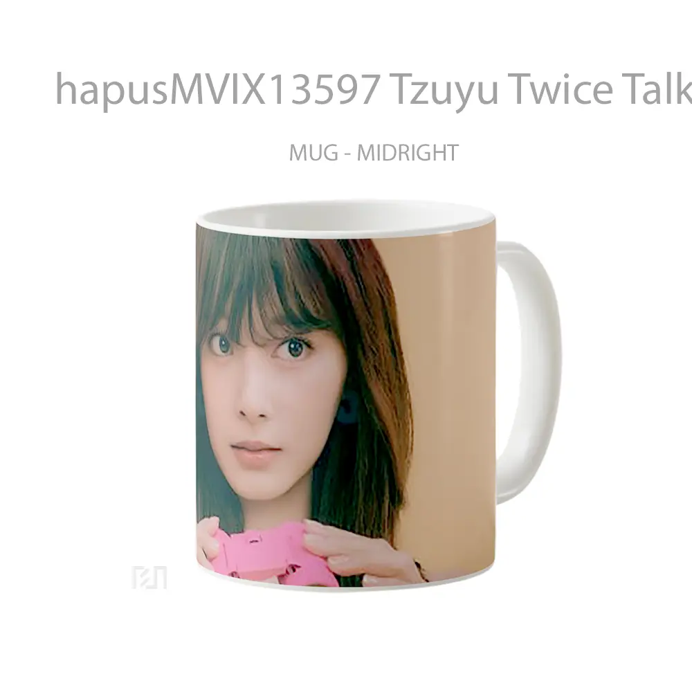 Mug Tzuyu Twice Talk That Talk V1 Gelas Keramik Unik - All-side / Desain