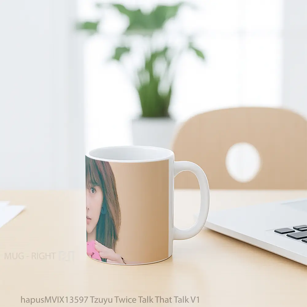 Mug Tzuyu Twice Talk That Talk V1 Gelas Keramik Unik - All-side / Desain