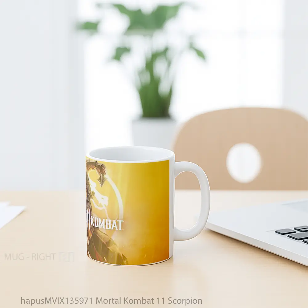 Mug Mortal Kombat 11 Scorpion Gelas Keramik Unik - All-side / Desain