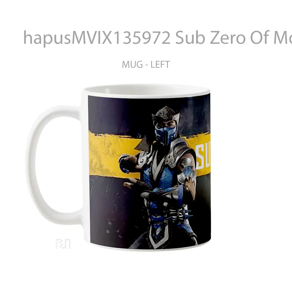 Mug Sub Zero Of Mortal Kombat V3 Gelas Keramik Unik - All-side / Desain