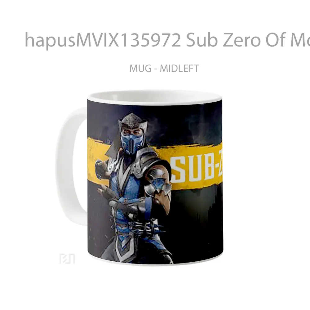 Mug Sub Zero Of Mortal Kombat V3 Gelas Keramik Unik - All-side / Desain