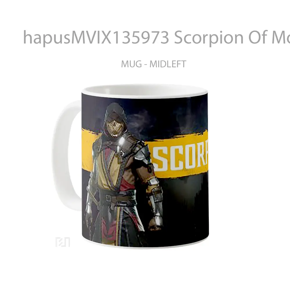 Mug Scorpion Of Mortal Kombat V5 Gelas Keramik Unik - All-side / Desain