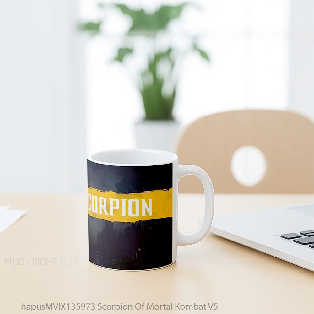 Mug Scorpion Of Mortal Kombat V5 Gelas Keramik Unik - All-side / Desain