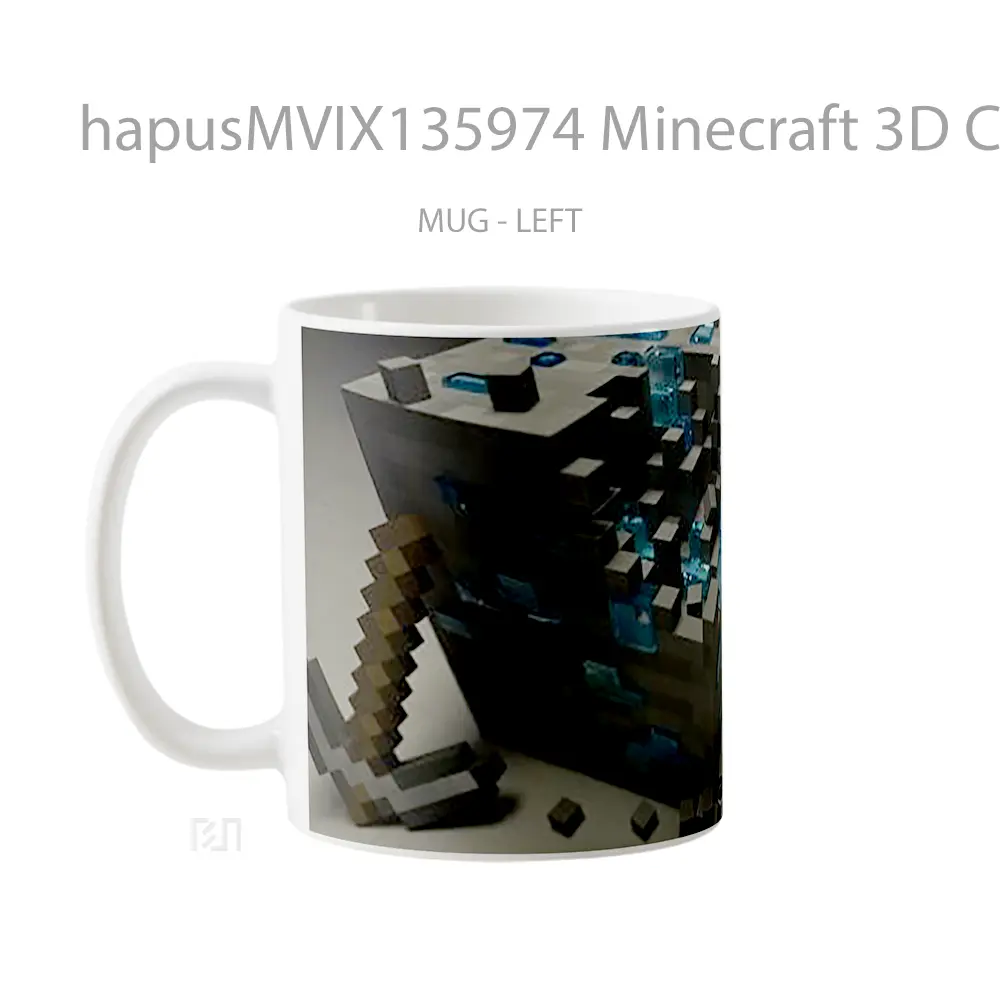 Mug Minecraft 3D Cube Cangkir Gamer - All-side / Desain