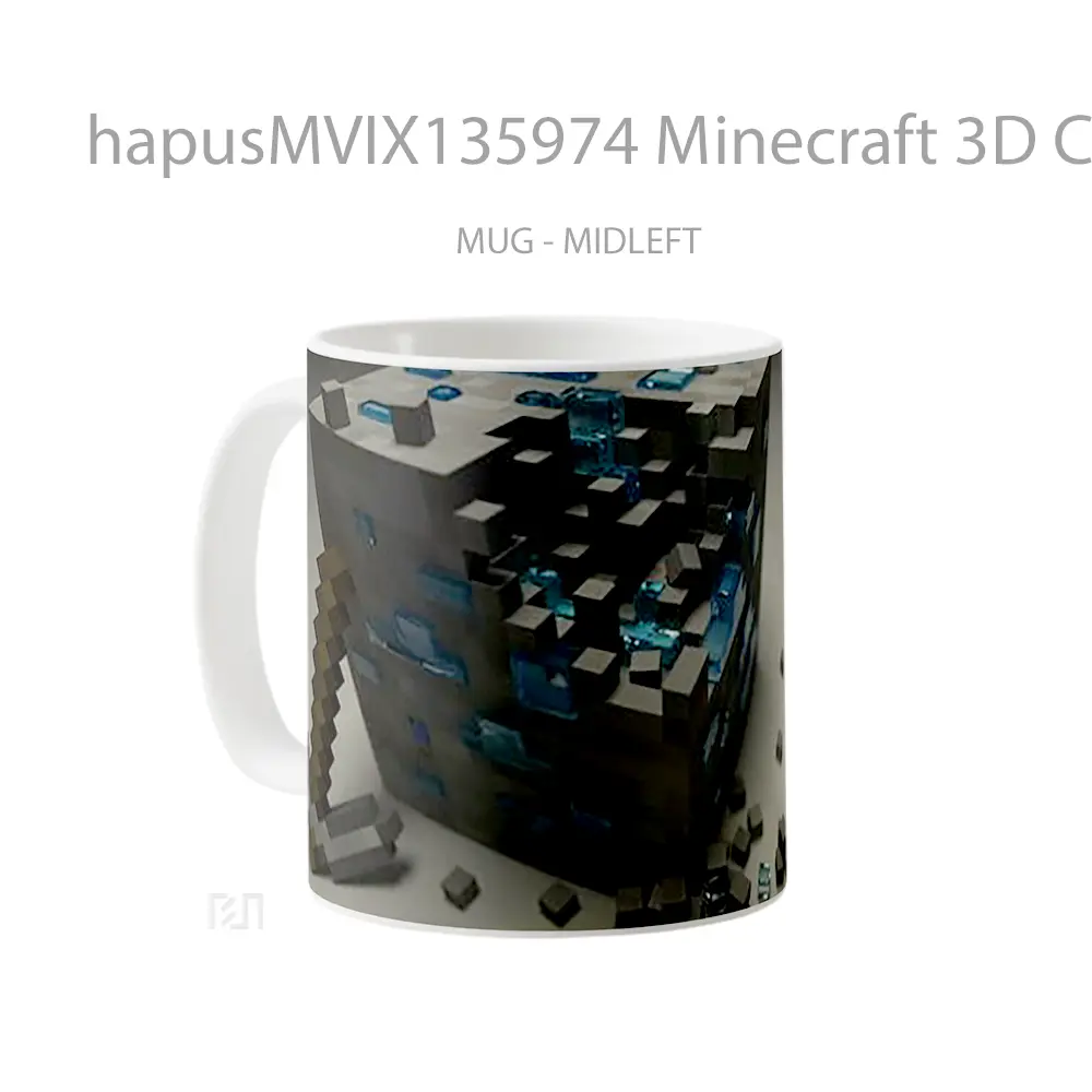 Mug Minecraft 3D Cube Cangkir Gamer - All-side / Desain