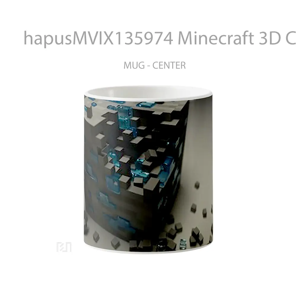 Mug Minecraft 3D Cube Cangkir Gamer