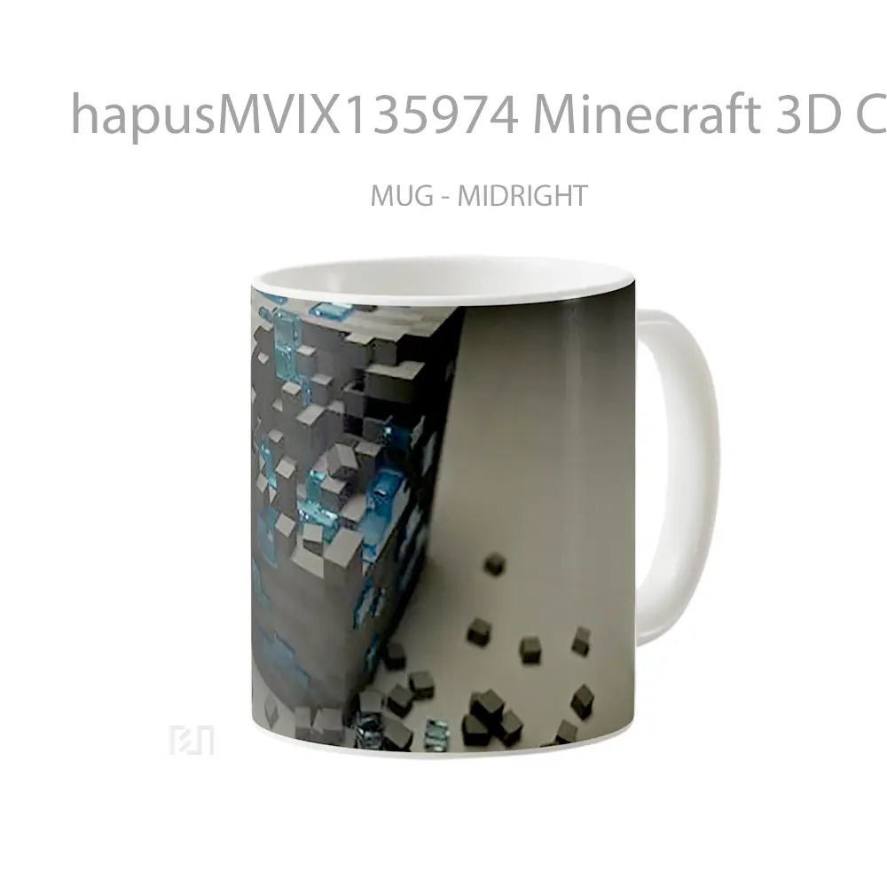 Mug Minecraft 3D Cube Cangkir Gamer - All-side / Desain