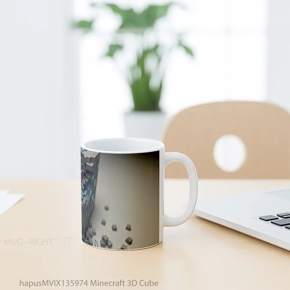 Mug Minecraft 3D Cube Cangkir Gamer - All-side / Desain