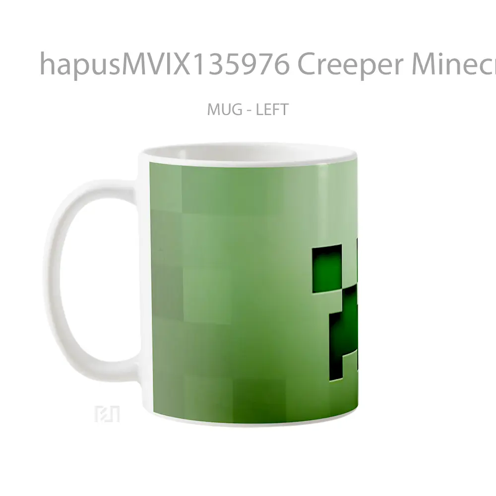 Mug Creeper Minecraft Cangkir Gamer - All-side / Desain
