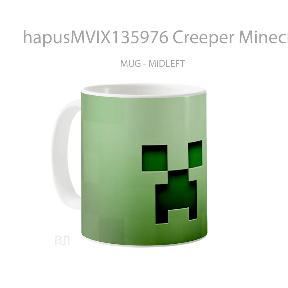 Mug Creeper Minecraft Cangkir Gamer - All-side / Desain