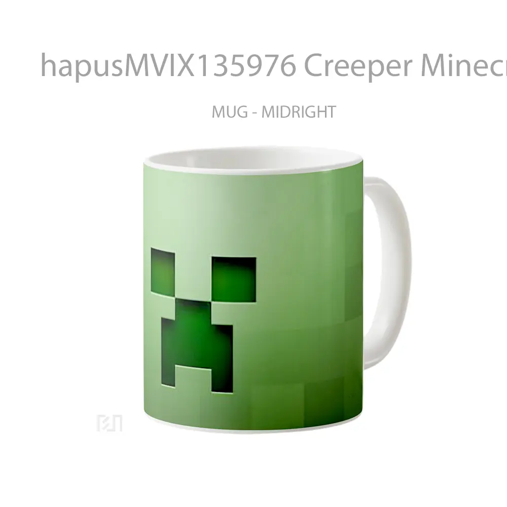 Mug Creeper Minecraft Cangkir Gamer - All-side / Desain
