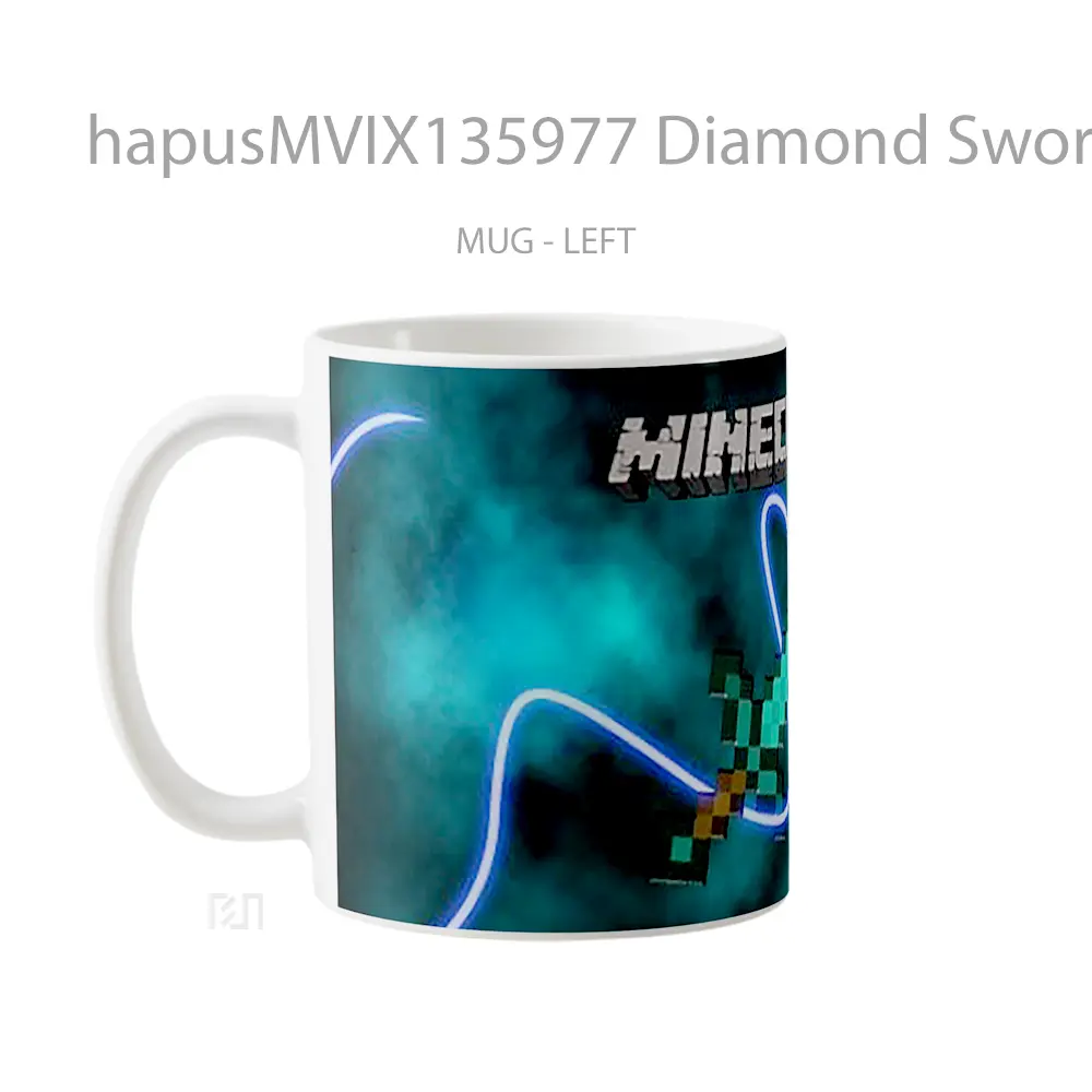 Mug Diamond Sword Minecraft Cangkir Gamer - All-side / Desain