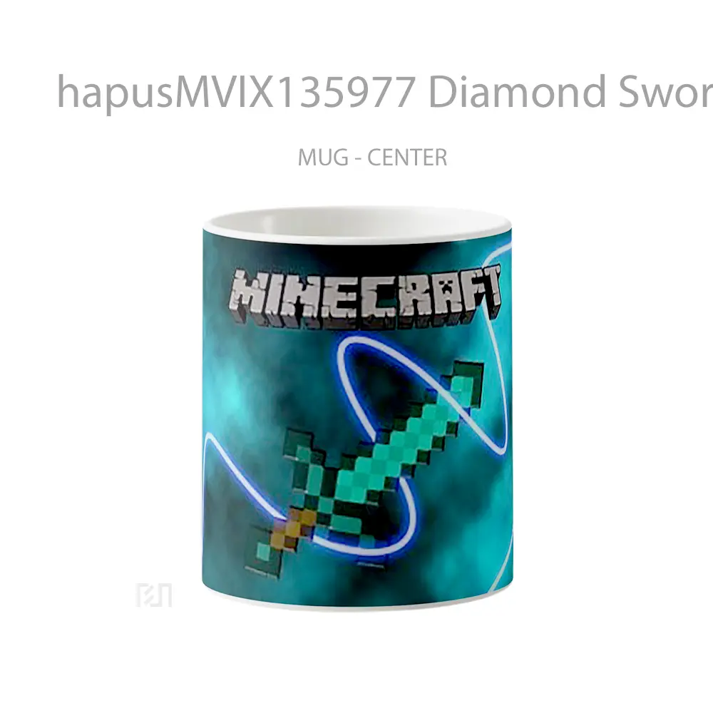 Mug Diamond Sword Minecraft Cangkir Gamer