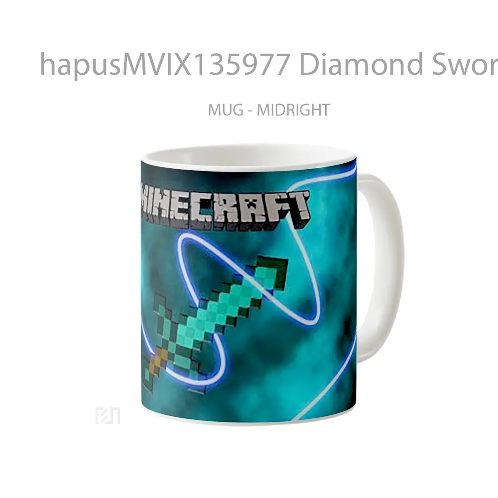 Mug Diamond Sword Minecraft Cangkir Gamer - All-side / Desain