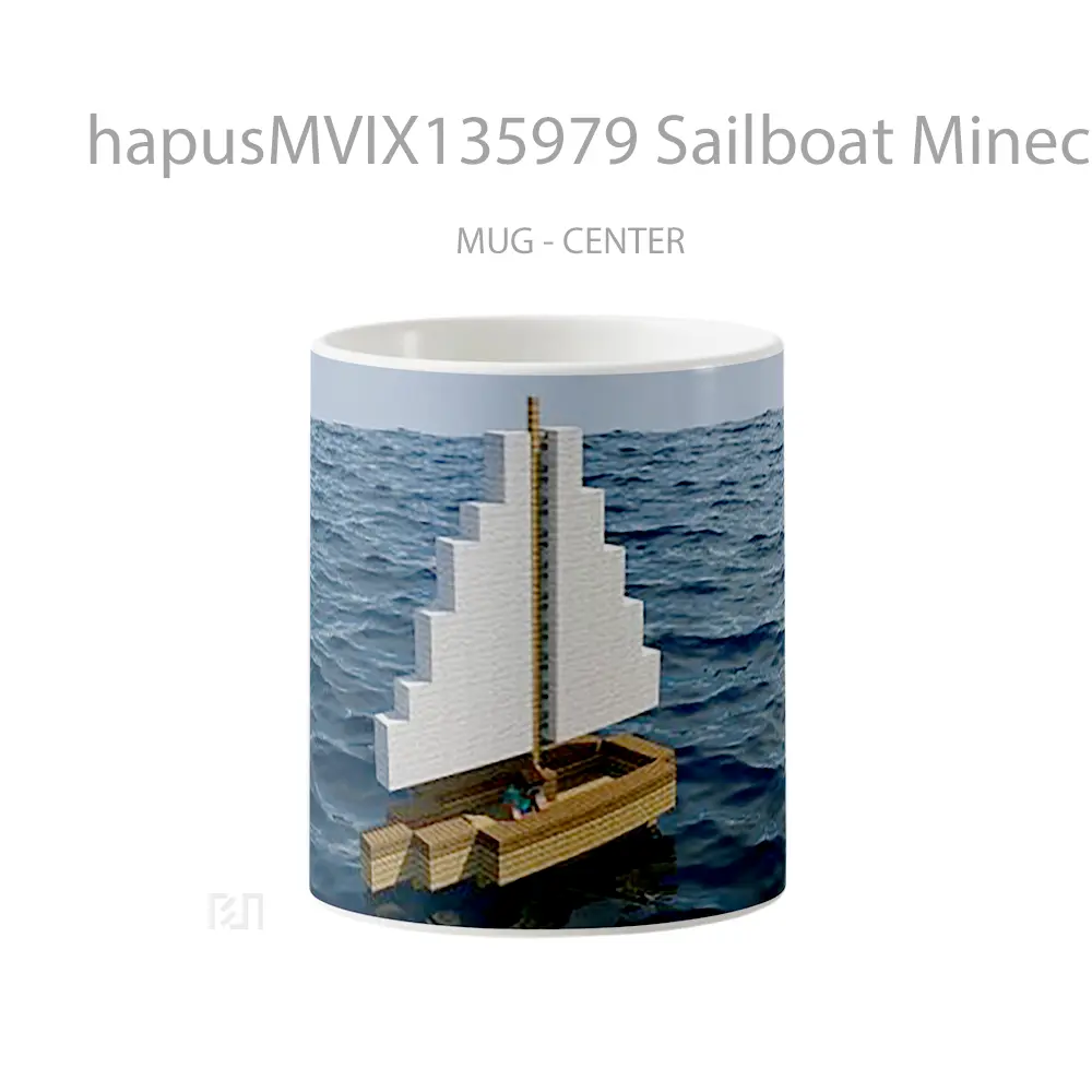 Mug Sailboat Minecraft Cangkir Gamer