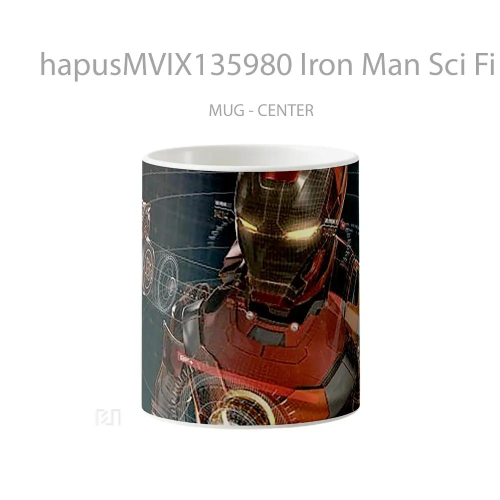 Mug Iron Man Sci Fi Artwork Interface Gelas Superhero