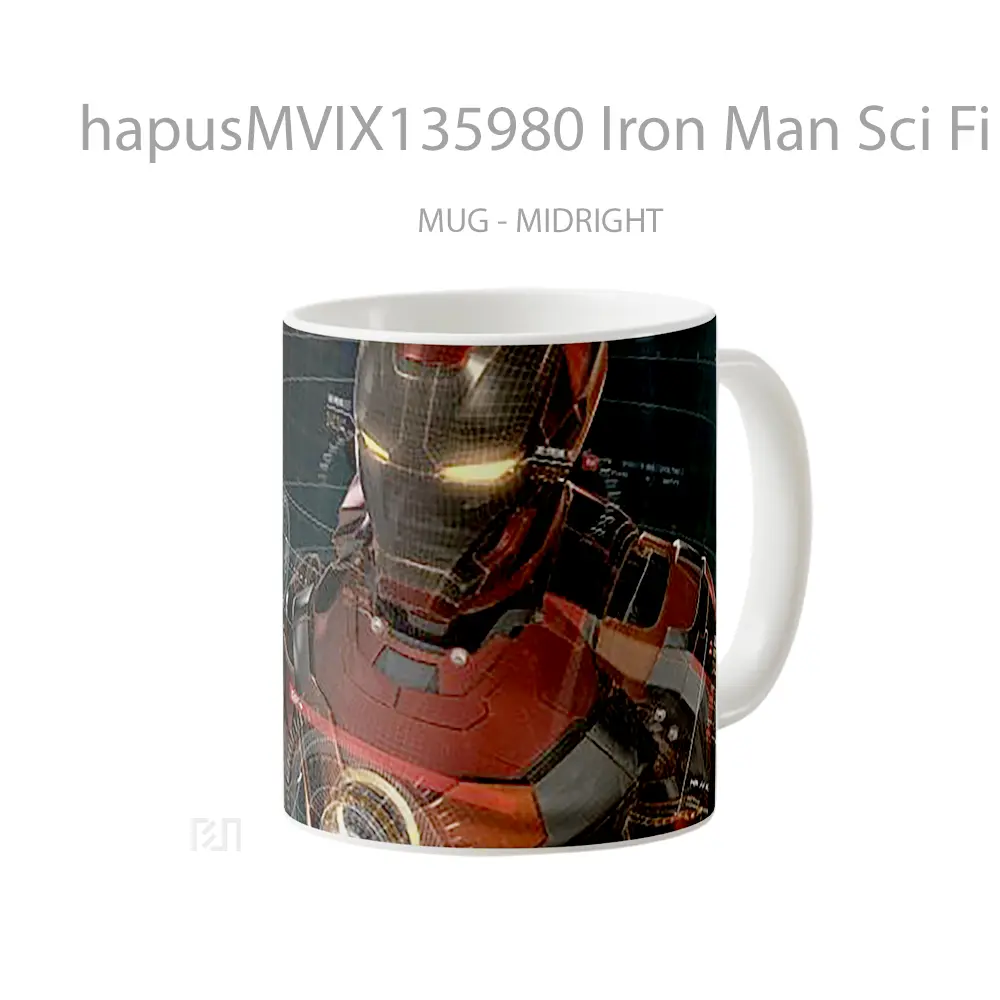 Mug Iron Man Sci Fi Artwork Interface Gelas Superhero - All-side / Desain