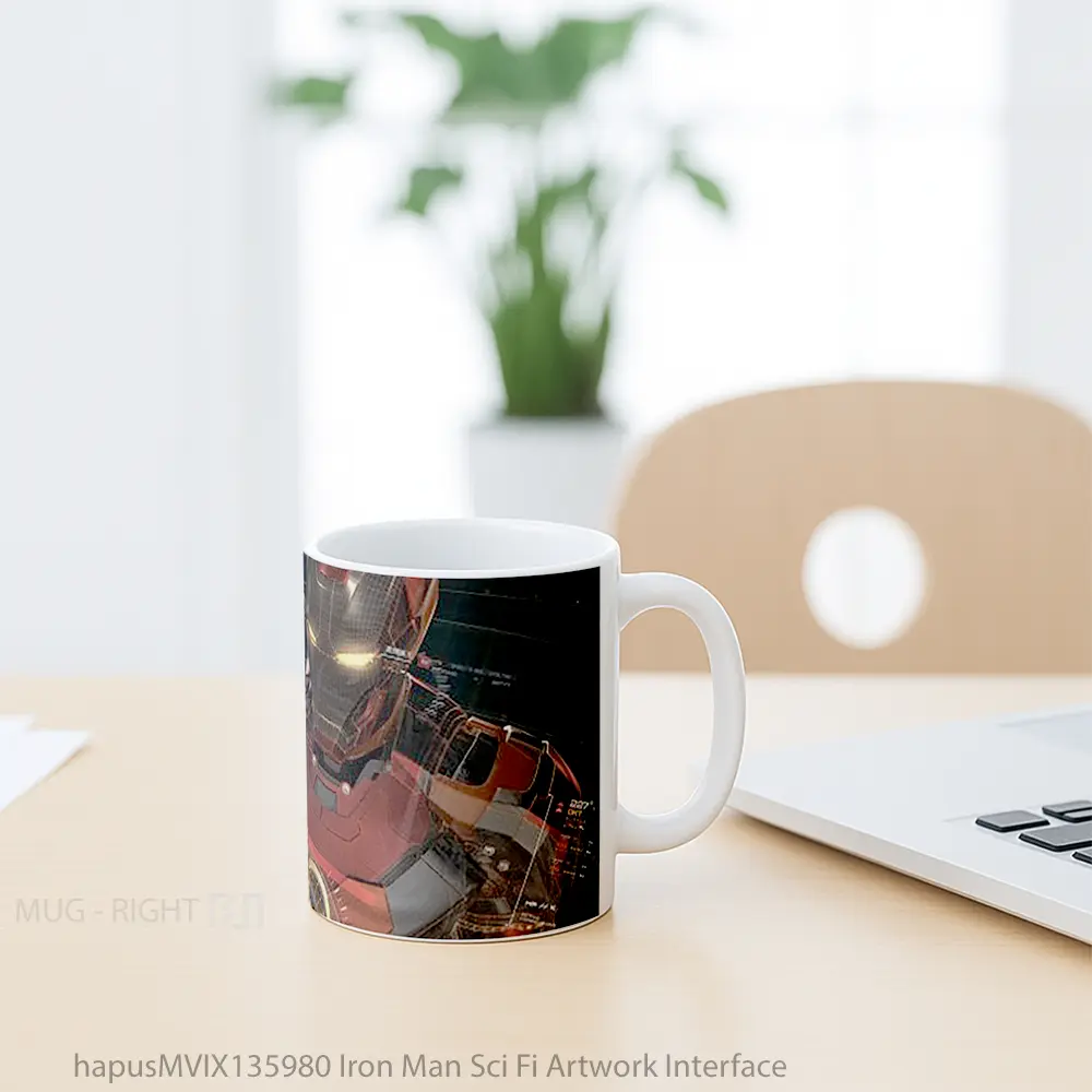 Mug Iron Man Sci Fi Artwork Interface Gelas Superhero - All-side / Desain