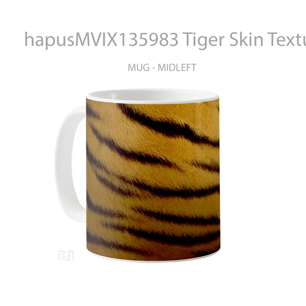 Mug Tiger Skin Texture Gelas Hewan Lucu - All-side / Desain