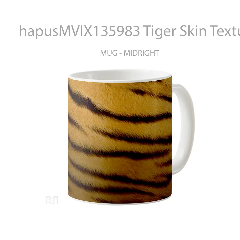 Mug Tiger Skin Texture Gelas Hewan Lucu - All-side / Desain