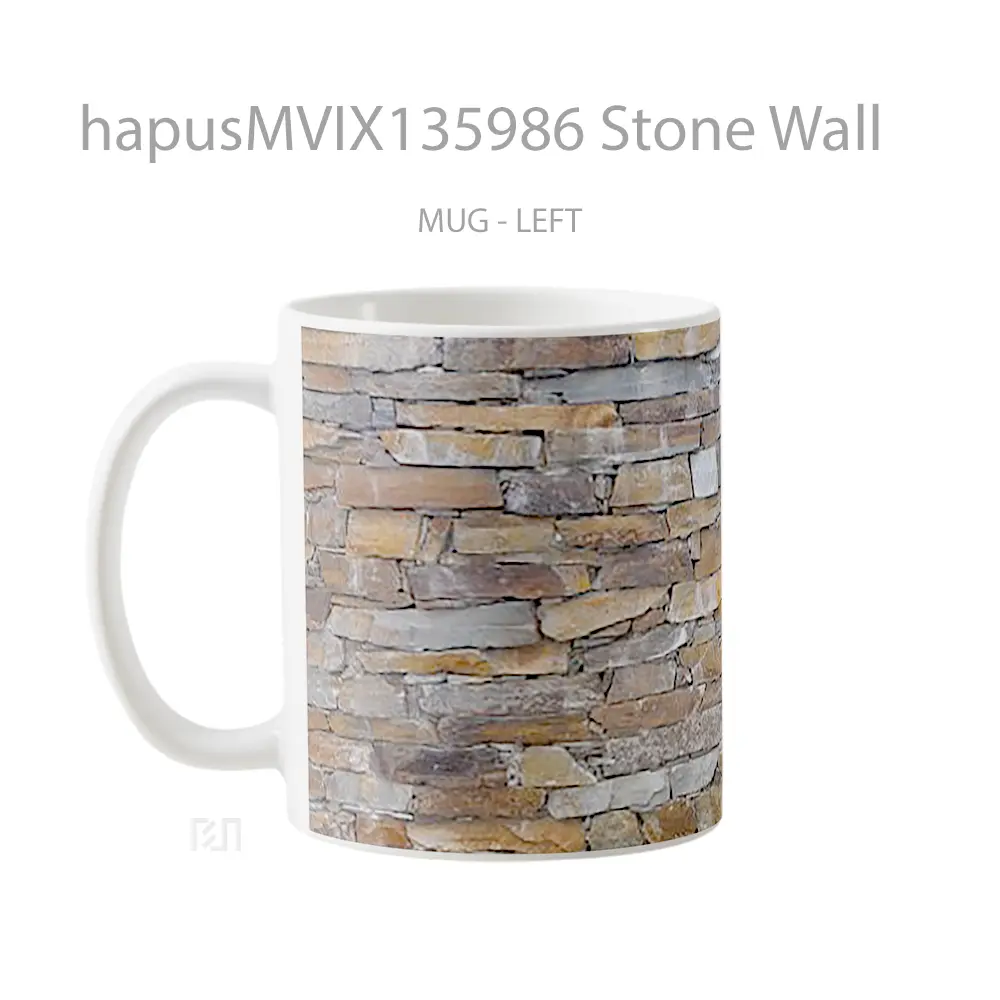 Mug Stone Wall Gelas Keramik Unik - All-side / Desain